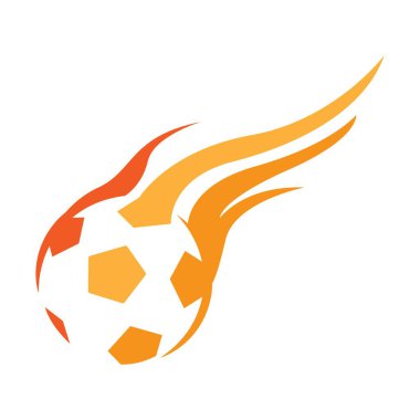 Futbol ikonu logo illüstrasyon tasarımı
