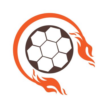 Futbol ikonu logo illüstrasyon tasarımı