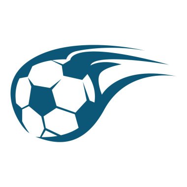 Futbol ikonu logo illüstrasyon tasarımı
