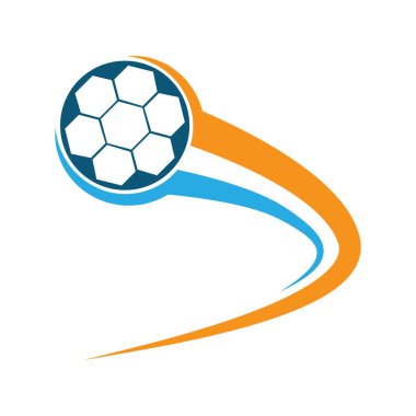 Futbol ikonu logo illüstrasyon tasarımı