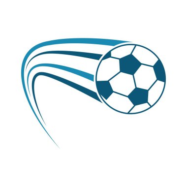 Futbol ikonu logo illüstrasyon tasarımı