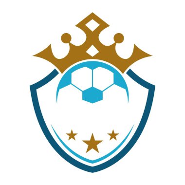 Futbol ikonu logo illüstrasyon tasarımı