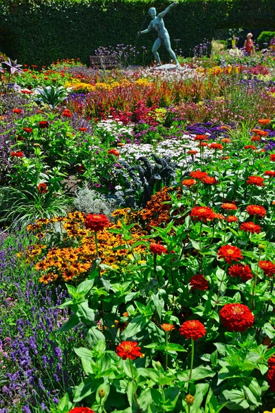 stock image Beautiful and colorful annual flower garden, Grugapark Germany. High quality photo