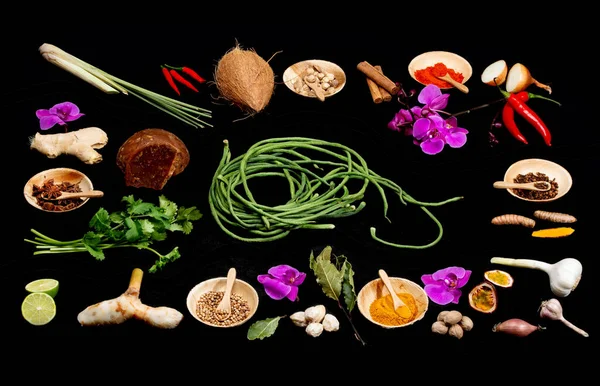 Collection Indonesian Ingredients Asian Cuisine High Quality Photo — Stock Photo, Image