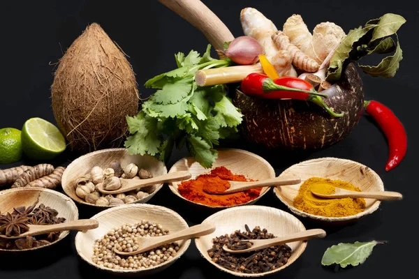 Коллекция Индонезийских Ингредиентов Азиатской Кухни Высокое Качество Фото — стоковое фото