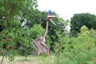 Oertijdmuseum-Boxtel-12-06-2022: Hollanda Orman Müzesi 'nde Hatzegopteryx. Yüksek kalite fotoğraf