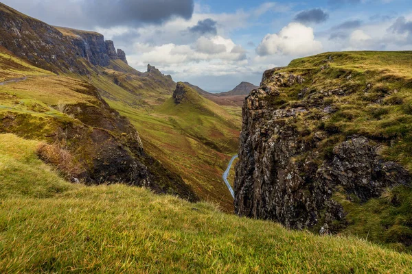 stock image Mountain tops from Quiraing (Scotland) after heavy rainfall