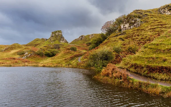 Hada Glen Escocia Colinas Lago Justo Antes Fuertes Lluvias — Foto de Stock