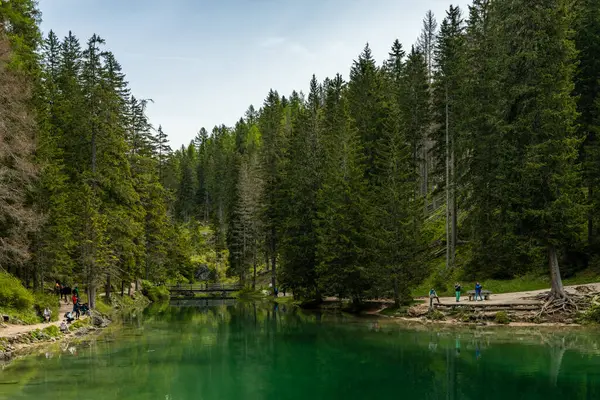 Lago di Braies (Pragser Wildsee), Dolomitler, Güney Tyrol, İtalya