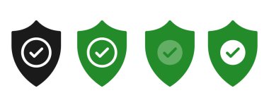 Güvenli, kalkan simgeleri, koruma kalkanı illüstrasyon vektörü, güvenlik simgesi