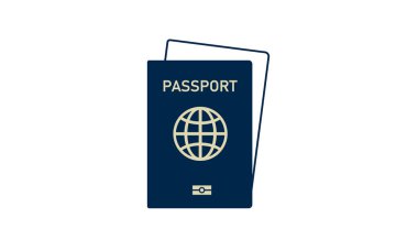 Passport document icon vector, International passprot for tourism travel icon