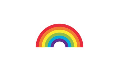 Rainbow arch vector icon. Color spectrum stripe sign logo