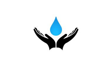 Hands holding drop of water, protection water symbol ,world water day
