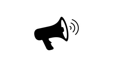 Megafon ikonu vektör illüstrasyonu