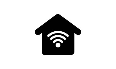 Smart home,house signal wifi wireless vector icon