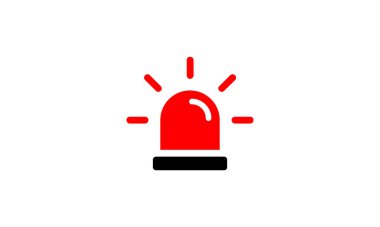 Red Siren icon. Emergency light icon vector illustration