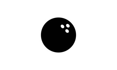 bowling ball icon vector logo design template