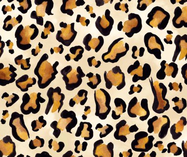 Suluboya leopar deseni, altın, el yapımı, hayvan derisi, pürüzsüz.