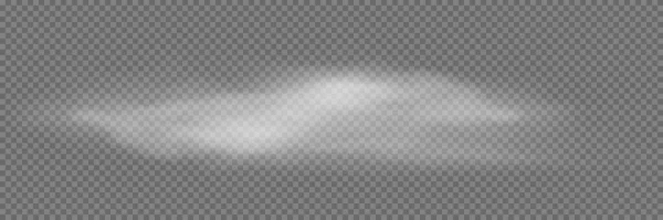 Mlha Nebo Kouř Izolované Transparentní Zvláštní Efekt Bílá Vektorová Oblačnost — Stockový vektor