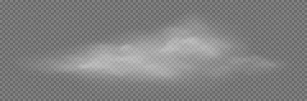 Mist Rook Geïsoleerd Transparant Speciaal Effect Witte Vector Troebelheid Mist — Stockvector
