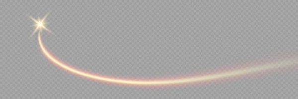 矢量金色闪亮的流星 星尘踪迹 闪闪发光的宇宙波 — 图库矢量图片