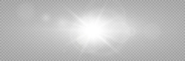 Wektor Przezroczyste Światło Słoneczne Specjalny Efekt Świetlny Rozbłysku Soczewki Ilustracja — Wektor stockowy