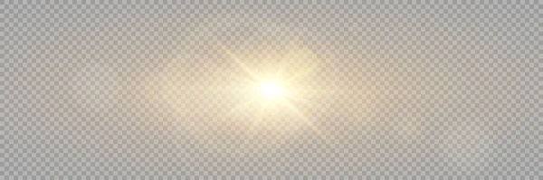 Vektör Şeffaf Güneş Işığı Özel Lens Işık Efekti Hisse Senedi — Stok Vektör