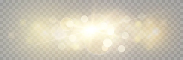 Scintille Bianche Stelle Oro Brillano Con Luce Speciale Vettore Brilla — Vettoriale Stock