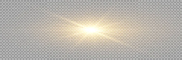 Vektor Transparent Solljus Speciell Lins Utflytning Ljuseffekt Lager Royaltyfri Vektor — Stock vektor