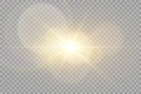 Efecto Luz Destello Lente Especial Luz Solar Transparente Vectorial Stock — Archivo Imágenes Vectoriales
