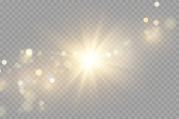 Wektor Przezroczyste Światło Słoneczne Specjalny Efekt Świetlny Rozbłysku Soczewki Ilustracja — Wektor stockowy