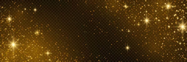 Des Étincelles Blanches Des Étoiles Dorées Brillent Avec Une Lumière — Image vectorielle