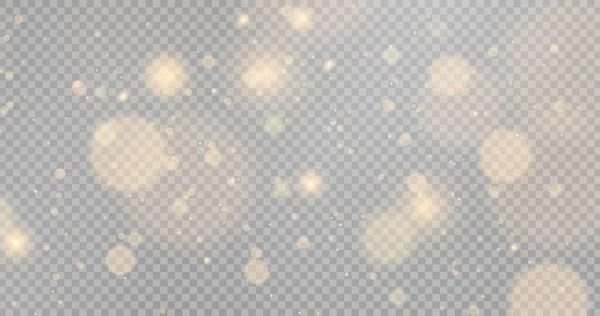 Las Chispas Blancas Las Estrellas Doradas Brillan Con Una Luz — Vector de stock