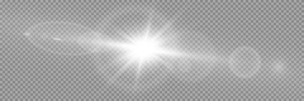 Διάνυσμα Διαφανές Φως Του Ήλιου Ειδικό Φως Φωτοβολίδα Επίδραση Ηλιακή — Διανυσματικό Αρχείο