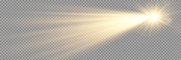 Αστέρι Φακό Φωτοβολίδα Και Bokeh Αποτέλεσμα Ήλιος Ακτίνες Και Φώτα — Διανυσματικό Αρχείο