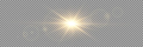 Vector Transparant Zonlicht Speciale Lens Flare Licht Effect Zonneschijn Met — Stockvector