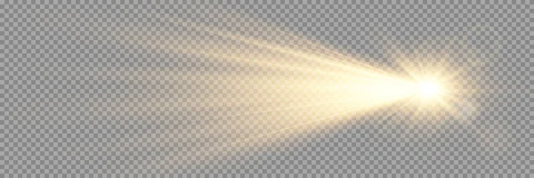 Star Lens Flare Bokeh Effect Sun Rays Spotlight — Stock Vector