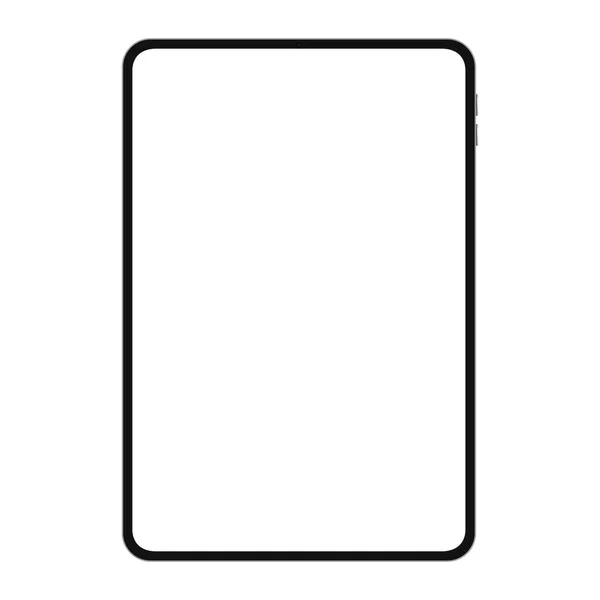 Tablet Computer Mit Leerem Bildschirm Auf Weißem Hintergrund Vektorillustration — Stockvektor