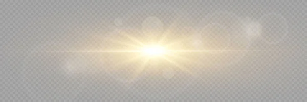 Lumière Blanche Éclate Sur Fond Transparent Particules Poussière Magiques Étincelantes — Image vectorielle