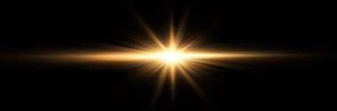 Vektör şeffaf güneş ışığı özel lens ışık efekti. PNG