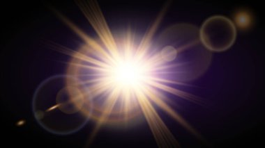 Vektör şeffaf güneş ışığı özel lens ışık efekti. PNG