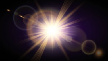 Vektör şeffaf güneş ışığı özel lens ışık efekti. PNG