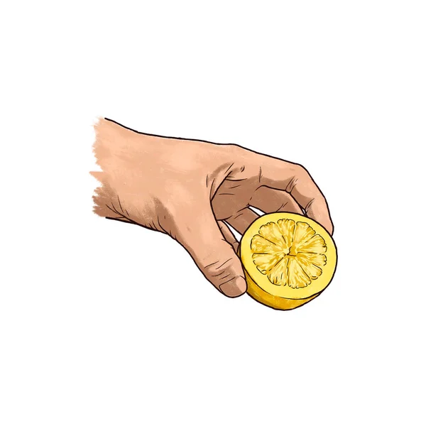 Sarı limon illüstrasyonu.