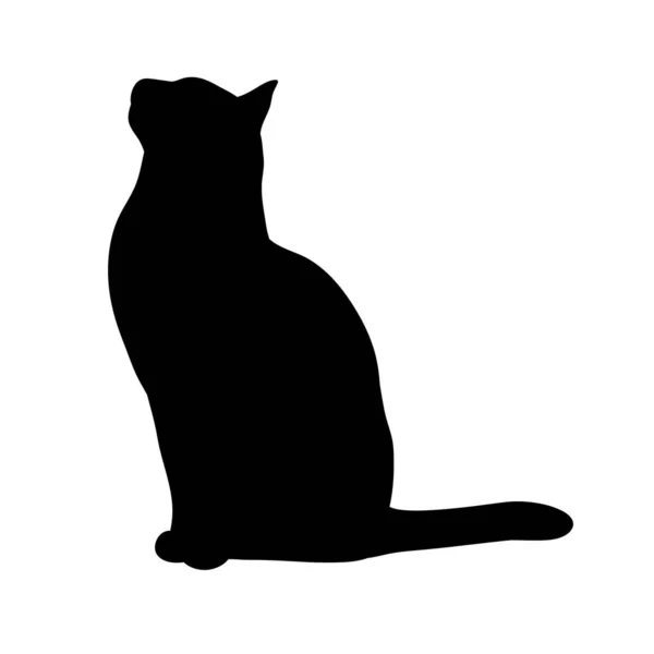 座席黒猫アブストラクトシルエット アイコン ロゴベクトルイラスト — ストックベクタ