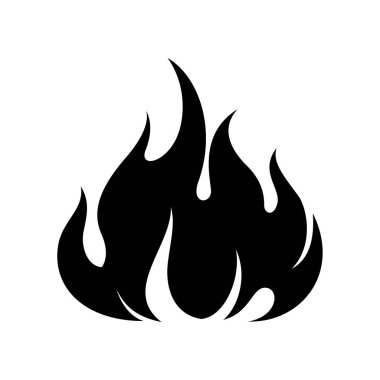 Ateş topu silueti grunge dövme tasarımı illüstrasyon klibi