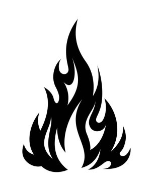 Ateş topu silueti grunge dövme tasarımı illüstrasyon klibi