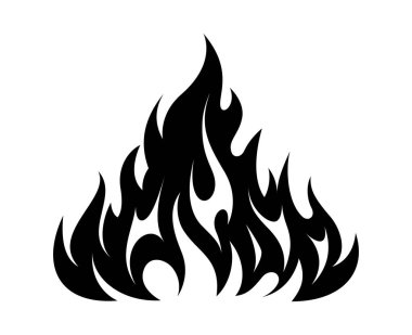 Ateş topu silueti grunge dövme tasarımı illüstrasyon klibi