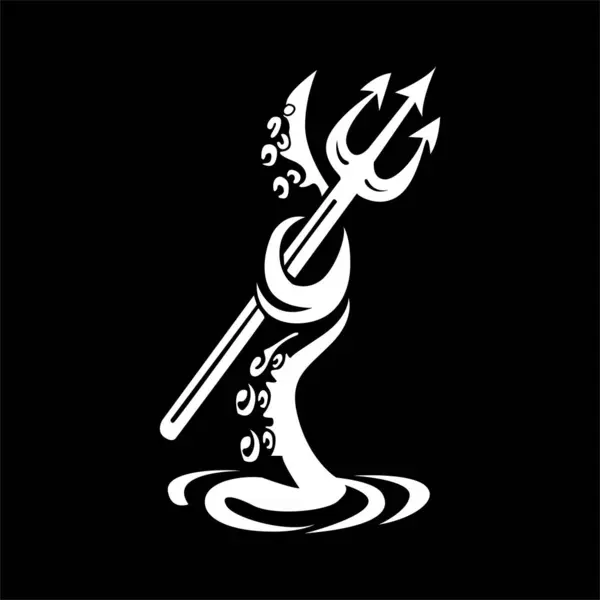 Minimalist zarif Kraken Trident logo tasarımı ile, finans endüstrisi, emlak ve birçok yaratıcı iş şirketi için mükemmel.