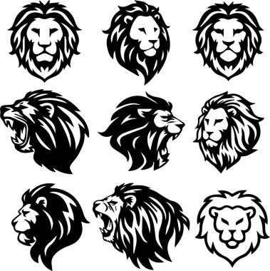 Aslan başı şeklinde bir siluet.