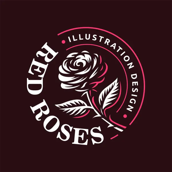 Bir gül çiçeğinin silüeti bir logo için uygundur